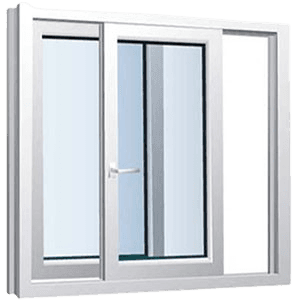 White UPVC sliding window panel — example finished system